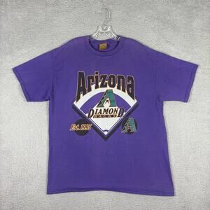 Vtg Nutmeg Arizona Diamondbacks T-shirt Men’s XL Purple 90s USA MLB Fan Grunge